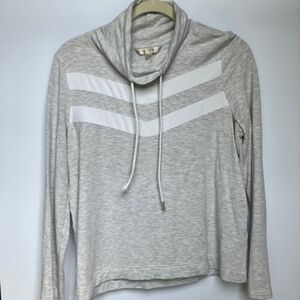 Banana Republic Women's Baby Terry Funnel Neck Preppy Stretchy Sweatshirt M